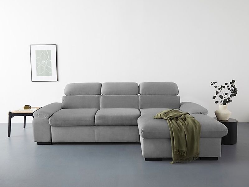 COTTA Ecksofa »Lola L-Form mit Kopfteilfunktion & Hocker«, (Set, mit Hocker günstig online kaufen