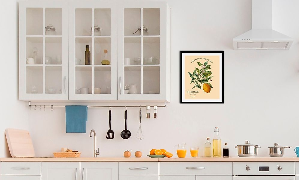 queence Bild »Lemons«, Obst-Obst Bilder-Schriftzug-Figuren-Abstrakt, (1 St. günstig online kaufen