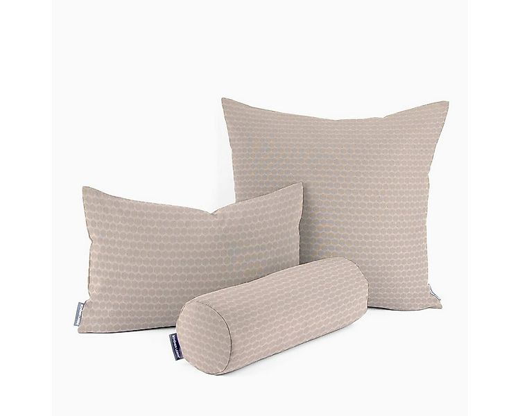 SCHÖNER LEBEN. Dekokissen SCHÖNER LEBEN. Kissenhülle Jacquard Punkte beige günstig online kaufen