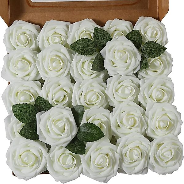 Kunstblume 25 Stück Künstliche Rose Blume Gefälschte Rosen Blumen Blumenstr günstig online kaufen