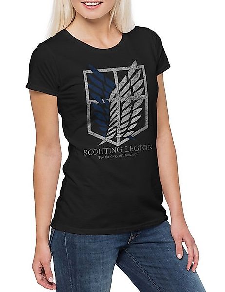 Urban Backwoods Print-Shirt Scouting Legion Damen T-Shirt Attack On Logo Sy günstig online kaufen