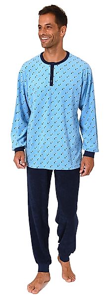 Normann Pyjama Herren Frottee Schlafanzug lang günstig online kaufen