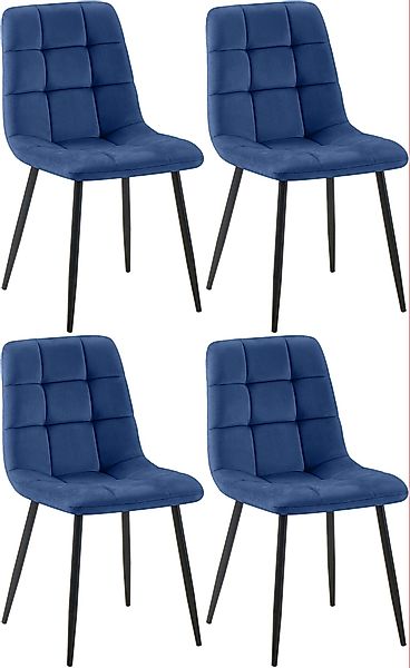 CLP Esszimmerstuhl Antibes (4er Set), Samtbezüge, günstig online kaufen