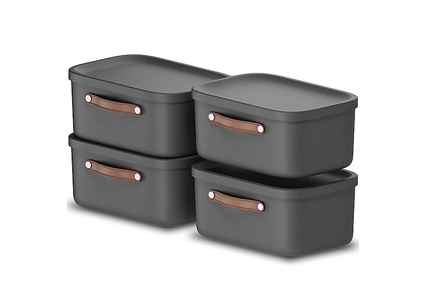 ROTHO Stapelbox 4er-Set Kiste mit Deckel Maloja 12l (Aufbewahrungsset, 3er- günstig online kaufen