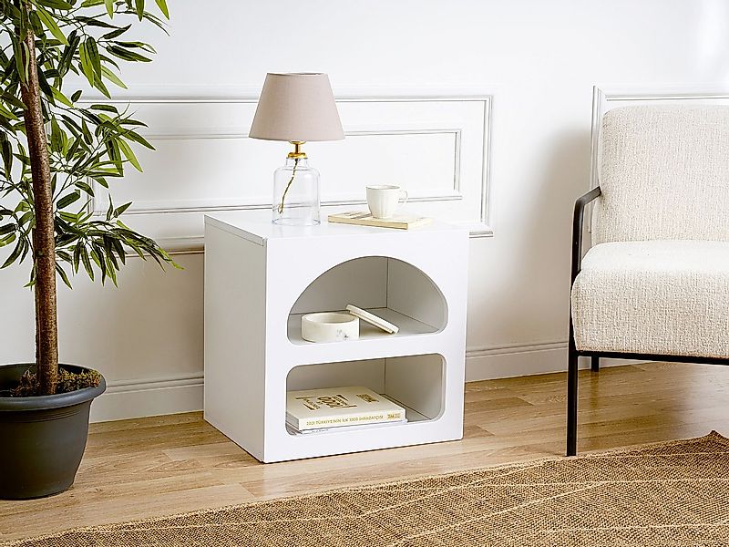 2er-Set Nachttische mit Stauraum - Weiß - LUELA günstig online kaufen
