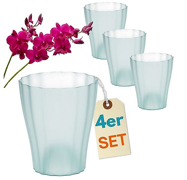GarPet Blumentopf 4er Set Orchideentopf Transparent Orchideen Über Topf Inn günstig online kaufen
