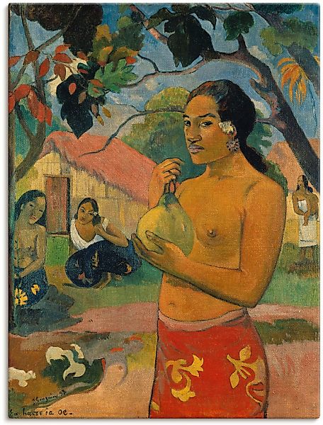 Artland Leinwandbild "Frau die eine Frucht hält", Frau, (1 St.), auf Keilra günstig online kaufen