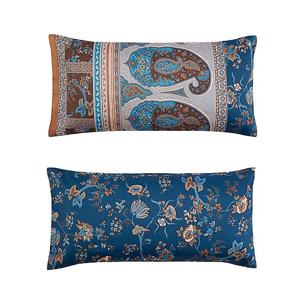 Bettwäsche Kissenbezug Bassetti Mako Satin Genova B1 blau 40x80 günstig online kaufen