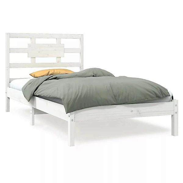 Vidaxl Massivholzbett Weiß 90x190 Cm 3ft Single günstig online kaufen