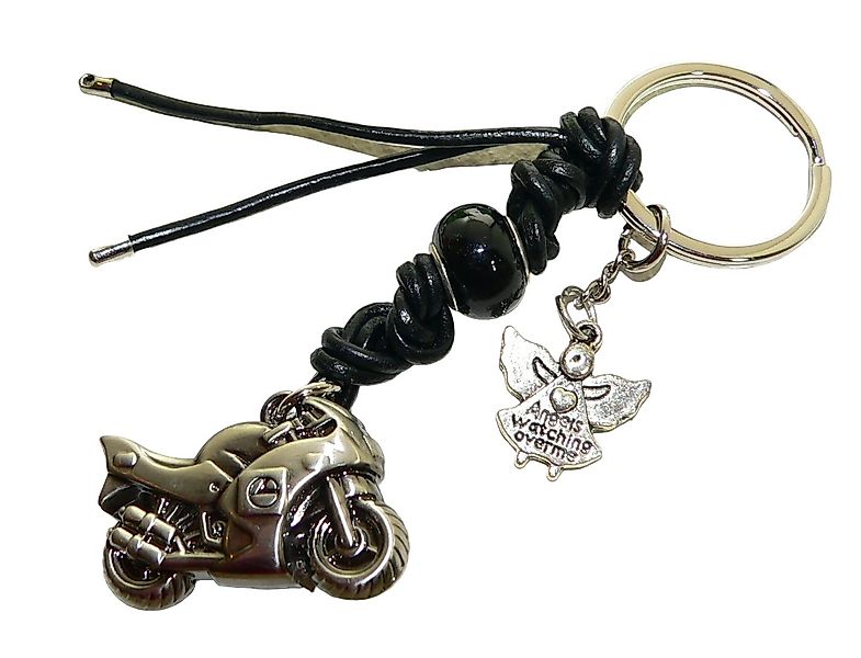 traumschmuck Schlüsselanhänger s11m Schlüsselanhänger Leder schwarz Motorra günstig online kaufen