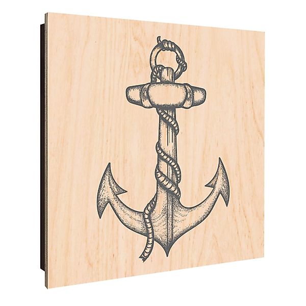 Banjado Schlüsselkasten Holz 30x30cm Schwarz Scharnier Rechts 50 Haken Desi günstig online kaufen