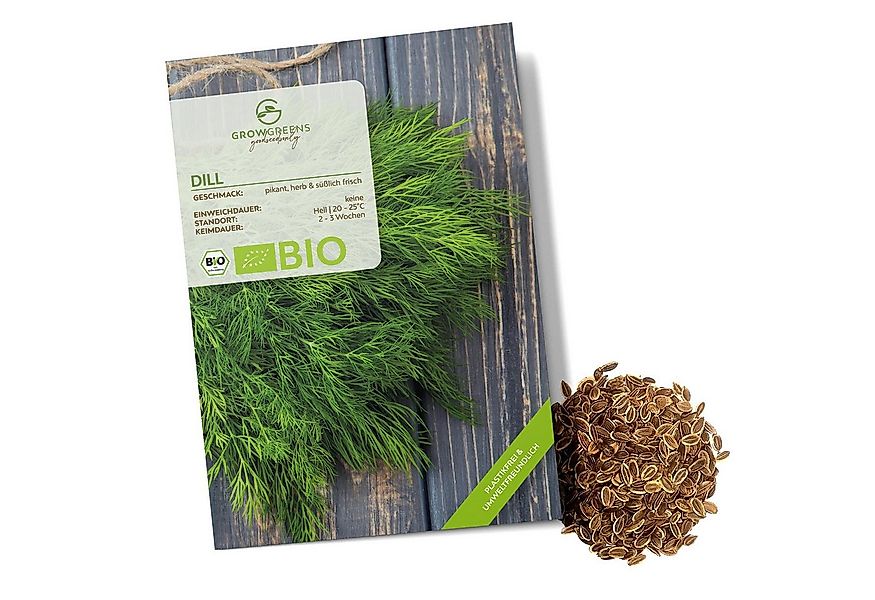 Growgreens Kräutersamen BIO Dill Samen - Küchenkräuter Saatgut aus bio. Anb günstig online kaufen