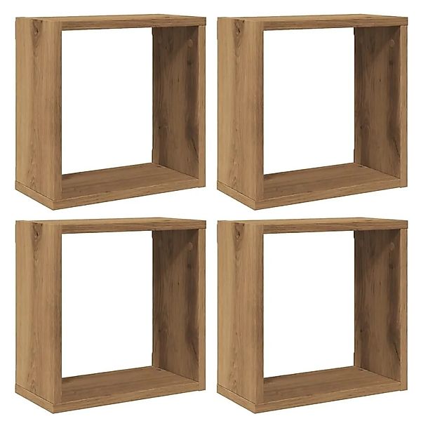 vidaXL Würfel-Wandregale 4 Stk Artisan-Eiche 30x15x30 Holzwerkstoff 856580 günstig online kaufen