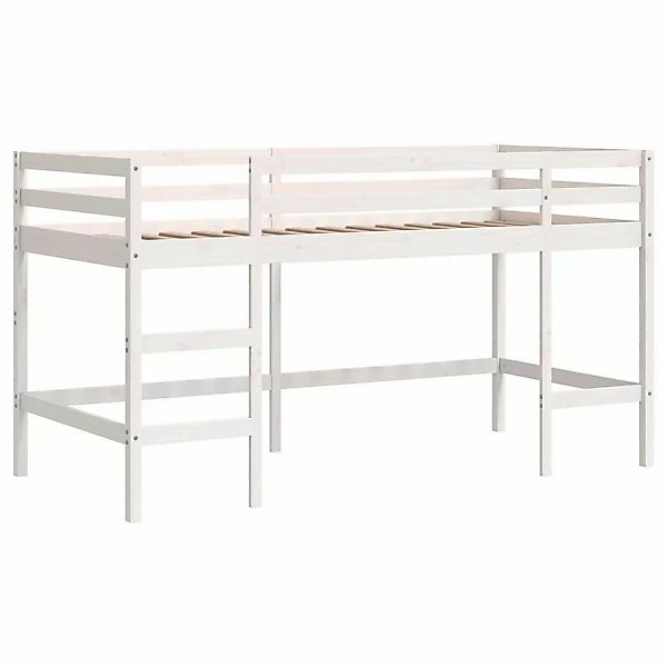 vidaXL Kinderhochbett mit Leiter Weiß 80x200 cm Massivholz Kiefer1925444 günstig online kaufen