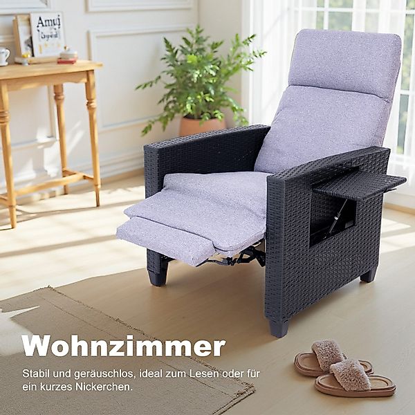 HOMAVO Gartensessel Rattansessel mit verstellbarer Rückenlehne, günstig online kaufen