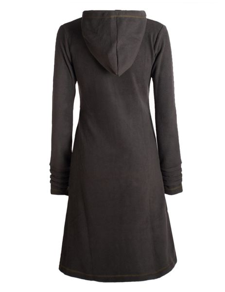 Vishes Kapuzenfleecejacke Damen Kapuzenjacke lang Fleece günstig online kaufen