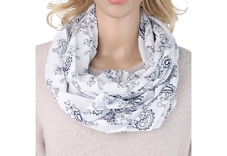 MIRROSI Loop Damen Schal mit Paisley Punkte Weich aus 100% Baumwolle Schlau günstig online kaufen