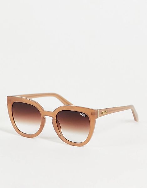 Quay – Noosa – Cat-Eye-Sonnenbrille für Damen in Braun günstig online kaufen