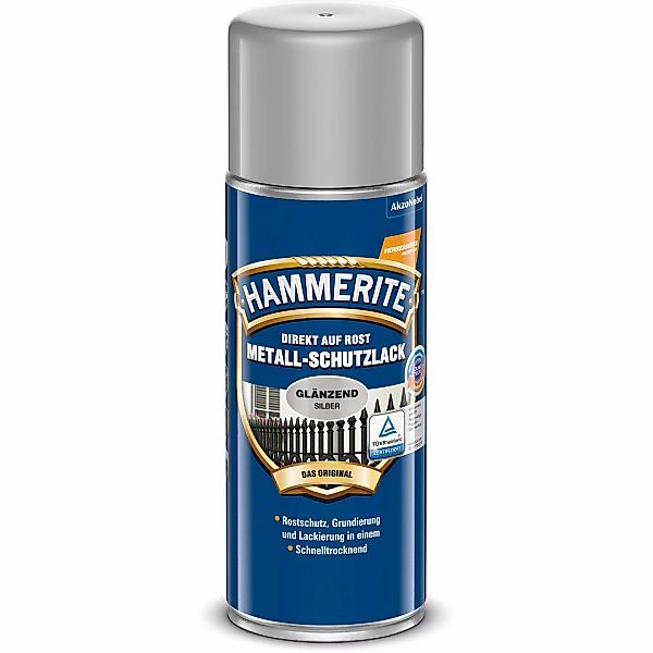 Hammerite Metall-Schutzlack Spray Silber glänzend 400 ml günstig online kaufen