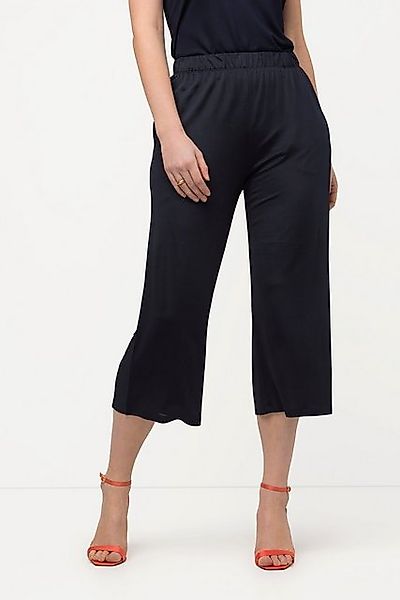 Ulla Popken Culotte Slinky-Culotte wadenlang weites Bein Elastikbund günstig online kaufen