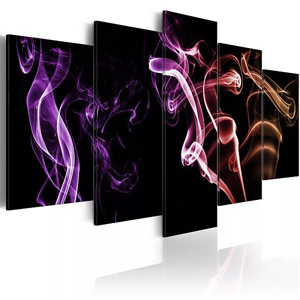 Wandbild - Bunter Rauch - 5 Teile günstig online kaufen