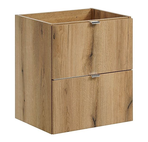Lomadox Waschtisch NEWPORT-56-OAK, 50cm breit, in Eiche, Metallgriffe günstig online kaufen