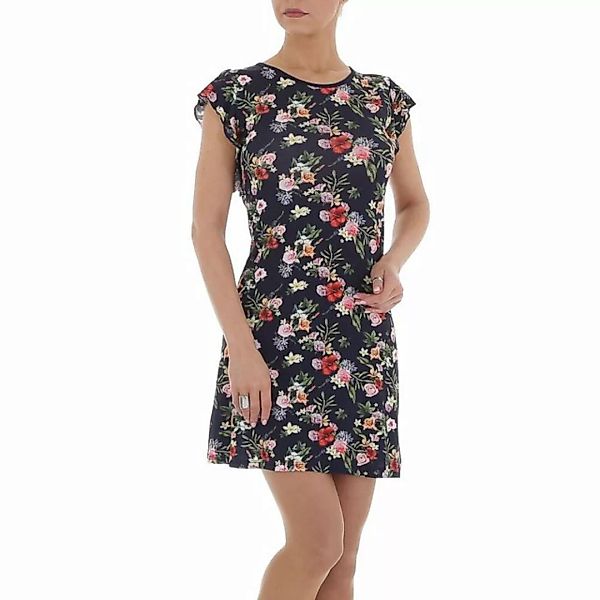 Ital-Design Sommerkleid Damen Freizeit Geblümt Stretch Sommerkleid in Dunke günstig online kaufen
