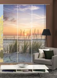 HOME WOHNIDEEN Schiebegardine "EVENING" Klettband 3 Stk. tlg. HxB: 245x60, günstig online kaufen