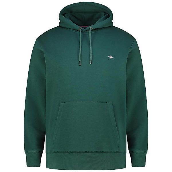 Gant Basic-Hoodie aus Baumwoll-Mix Farbe dunkelgrün Größe: 3XL günstig online kaufen