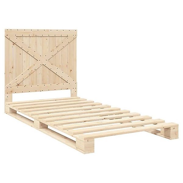 vidaXL Bett Massivholzbett mit Kopfteil 100x200 cm Kiefer günstig online kaufen