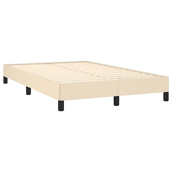 vidaXL Bettgestell ohne Matratze Creme 120x190 cm Stoff 3269610 günstig online kaufen