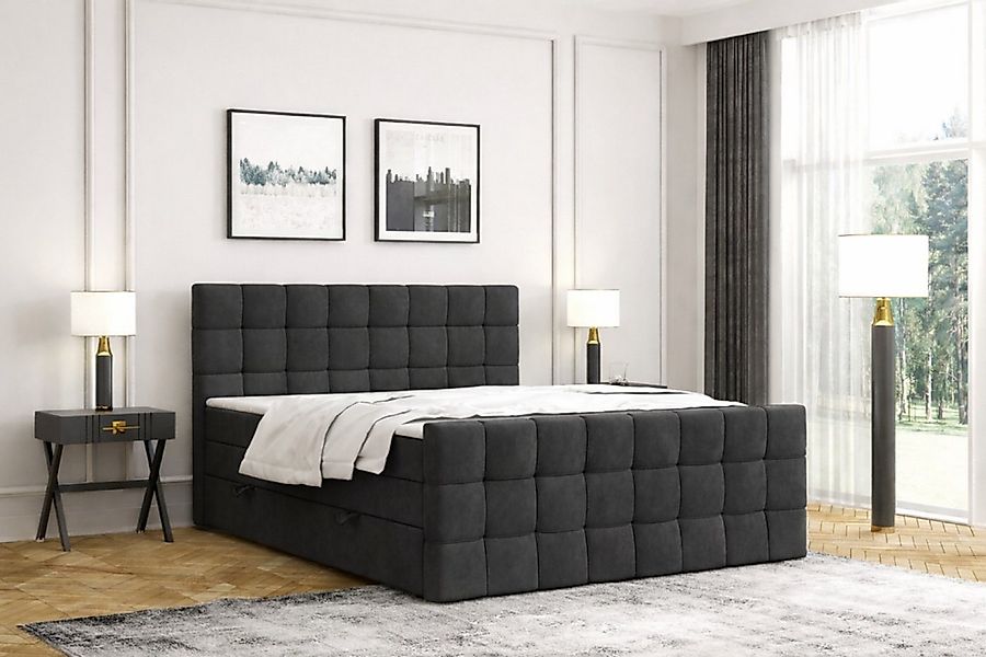 Labett Boxspringbett mit Bettkasten, Doppelmatratze, IGANTE KING 160x200 18 günstig online kaufen