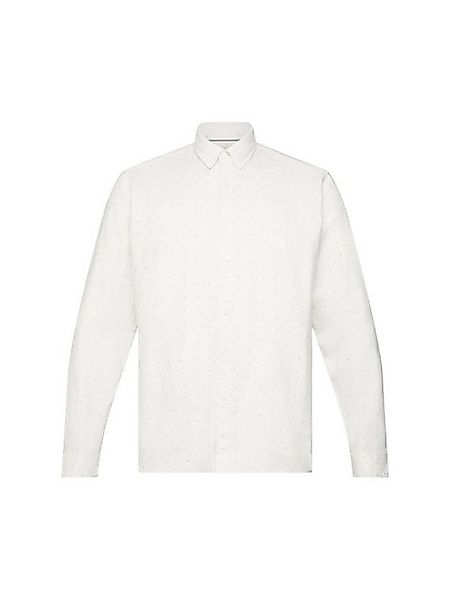 Esprit Langarmhemd Button-Down-Hemd mit Micro-Print günstig online kaufen
