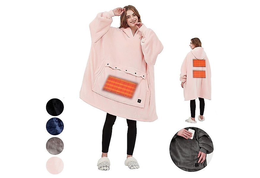 BTTO Fleeceponcho Tragbare Decke Flanell-Fleece Ärmeldecke Kuscheldecke Fle günstig online kaufen