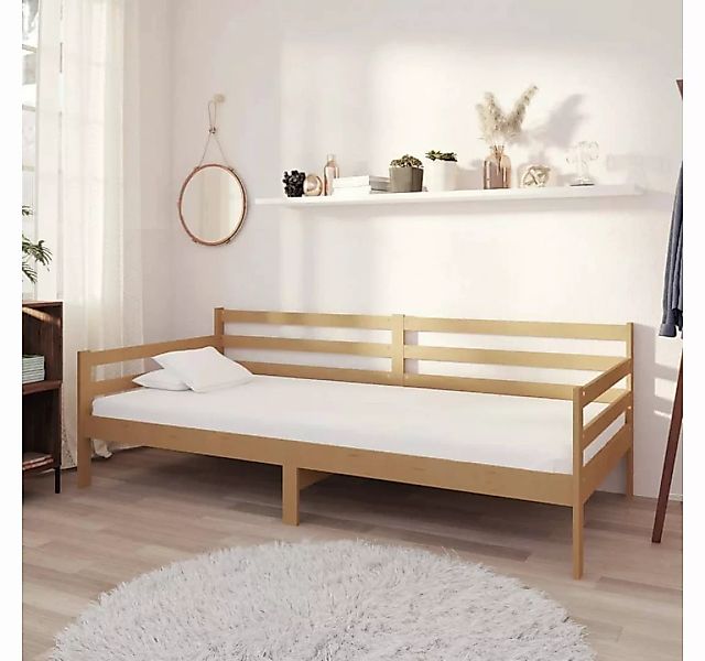 vidaXL Bett Tagesbett Honigbraun Kiefer Massivholz 90x200 cm günstig online kaufen