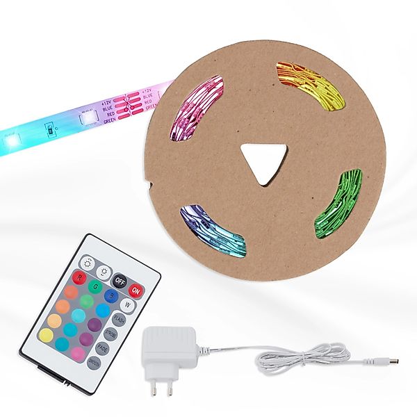 Brilo RGB-LED Flexband 14,4 W inkl. Fernbedienung Weiß günstig online kaufen