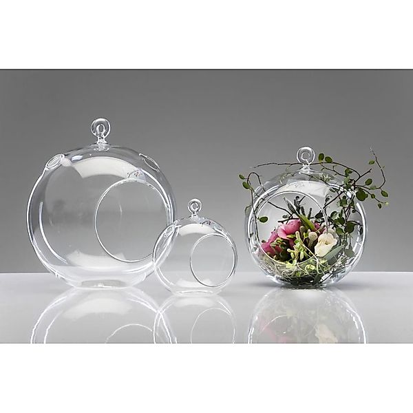 Sandra Rich Dekovase Transparent, Durchmesser 17 günstig online kaufen