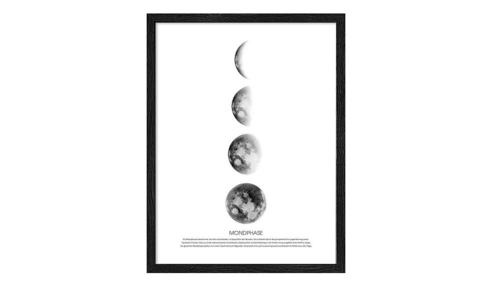 Gerahmtes Bild Slim-Scandic  Moon Phases - 30 cm - 40 cm - Sconto günstig online kaufen