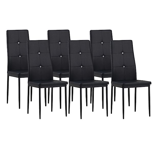Albatros Esszimmerstühle DIAMOND 6er Set  Schwarz günstig online kaufen
