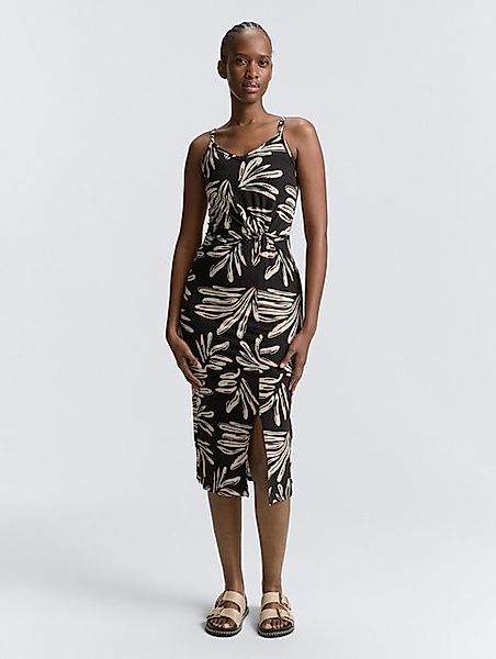 TOM TAILOR Denim Sommerkleid Midi-Trägerkleid mit Twist-Detail günstig online kaufen