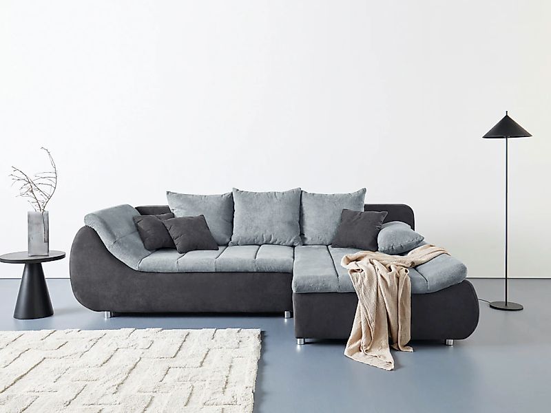 Home affaire Ecksofa "Imola, elegant und modern, aktuelle Steppung im Sitz, günstig online kaufen