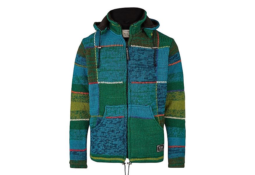 THC Natural Line Strickjacke THC Strickjacke 826 Quadrate grün blau (1 Stüc günstig online kaufen