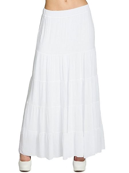 Caspar Faltenrock RO020 langer eleganter Damen Maxi Sommer Rock Maxirock - günstig online kaufen