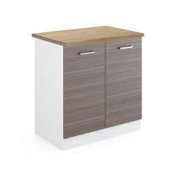 Vicco Spülenunterschrank R-Line, Grau/Weiß, 80 cm, günstig online kaufen