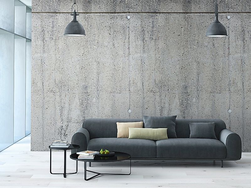 Livingwalls Fototapete Beton-Optik Grau und Grün 159 x 280 cm AS-392551 günstig online kaufen