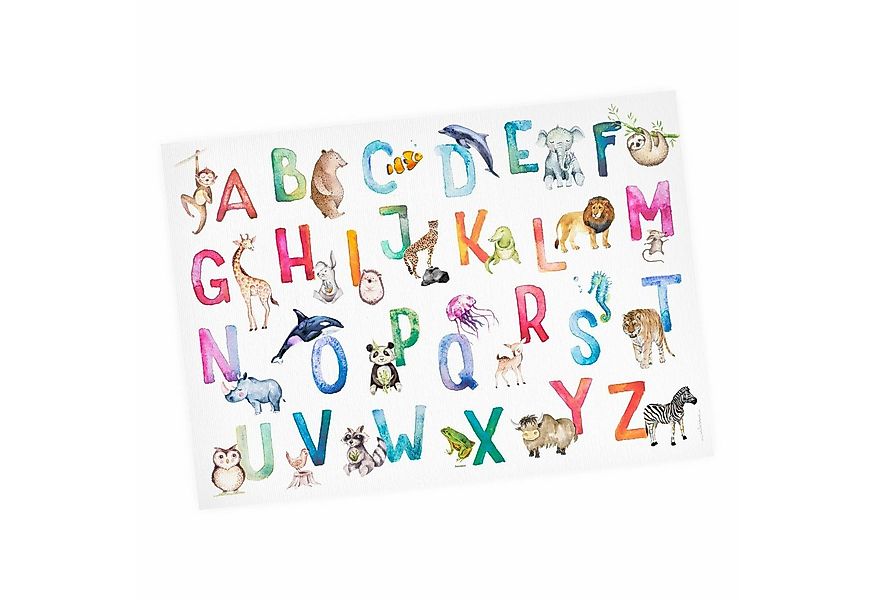 nikima Poster Kinder Lernposter Tier ABC Watercolor - DIN A3 - 420 x 297 mm günstig online kaufen