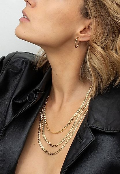 ENGELSINN Gliederkette Goldkette 14 Karat 585 Echtgold Gold Stil Panzerkett günstig online kaufen