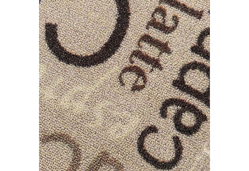 TeppichHome24 Teppich Stilvoller Läufer mit Latte-Motiv – Rutschfester Tepp günstig online kaufen