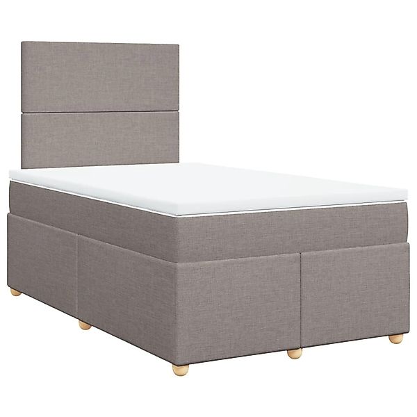 vidaXL Boxspringbett mit Matratze Taupe 120x190 cm Stoff 3291216 günstig online kaufen