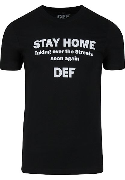 DEF Kurzarmshirt "DEF Herren Stay Home T-Shirt", (1 tlg.) günstig online kaufen